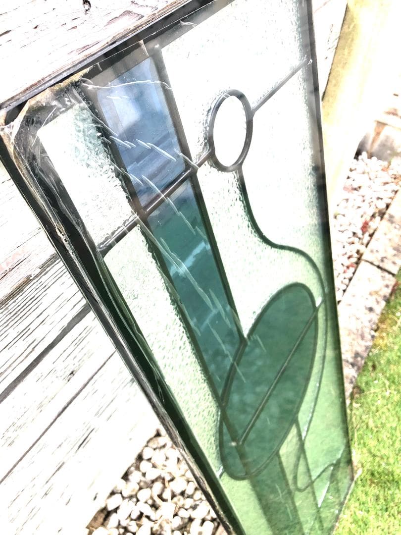 大型 ステンドグラスパネル 三重構造 高性能 住宅 玄関ドアリフォーム用 DIY