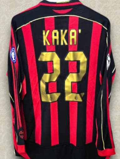 06/07 ACミラン ホーム 長袖ユニフォーム 22番 カカ
