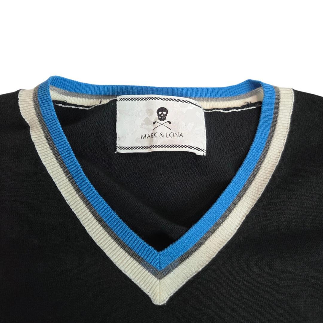 マークアンドロナ ニット セーター M 黒 スカル ゴルフウェア