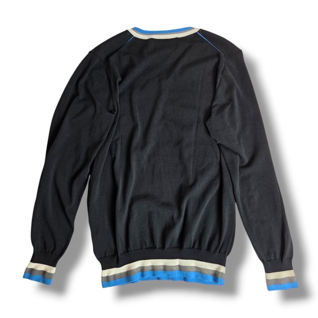 マークアンドロナ ニット セーター M 黒 スカル ゴルフウェア