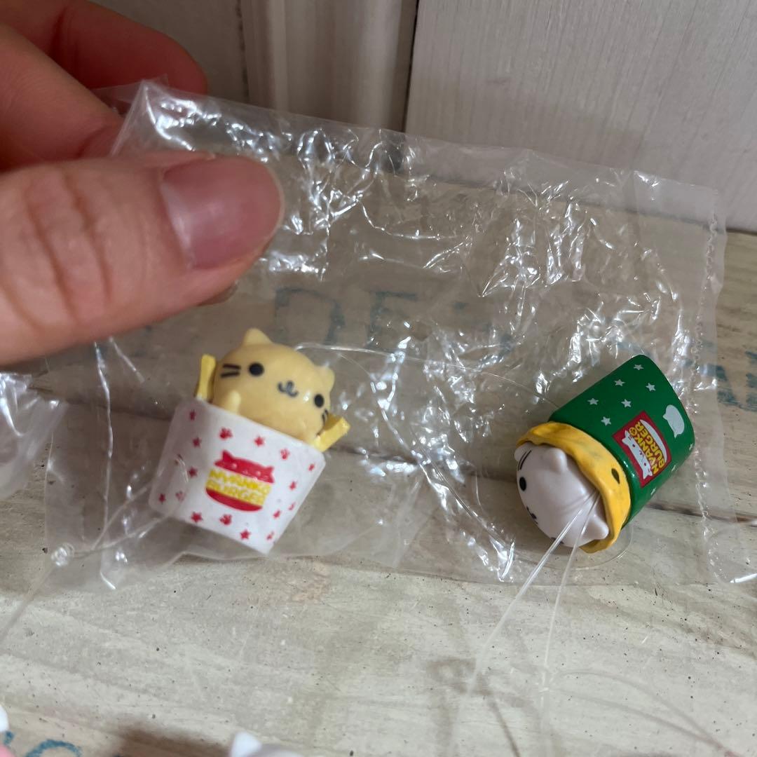 平成レトロ　にゃんにゃんにゃんこ　にゃんこバーガー　マスコット　9点セット