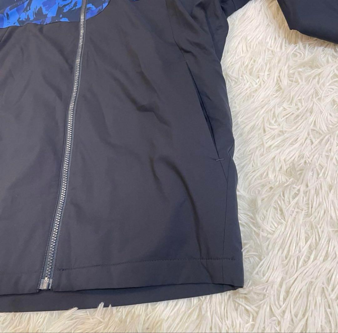 デサント　上下セット　ウインドブレーカー上下　ヒートナビ　総柄　ブルー　M