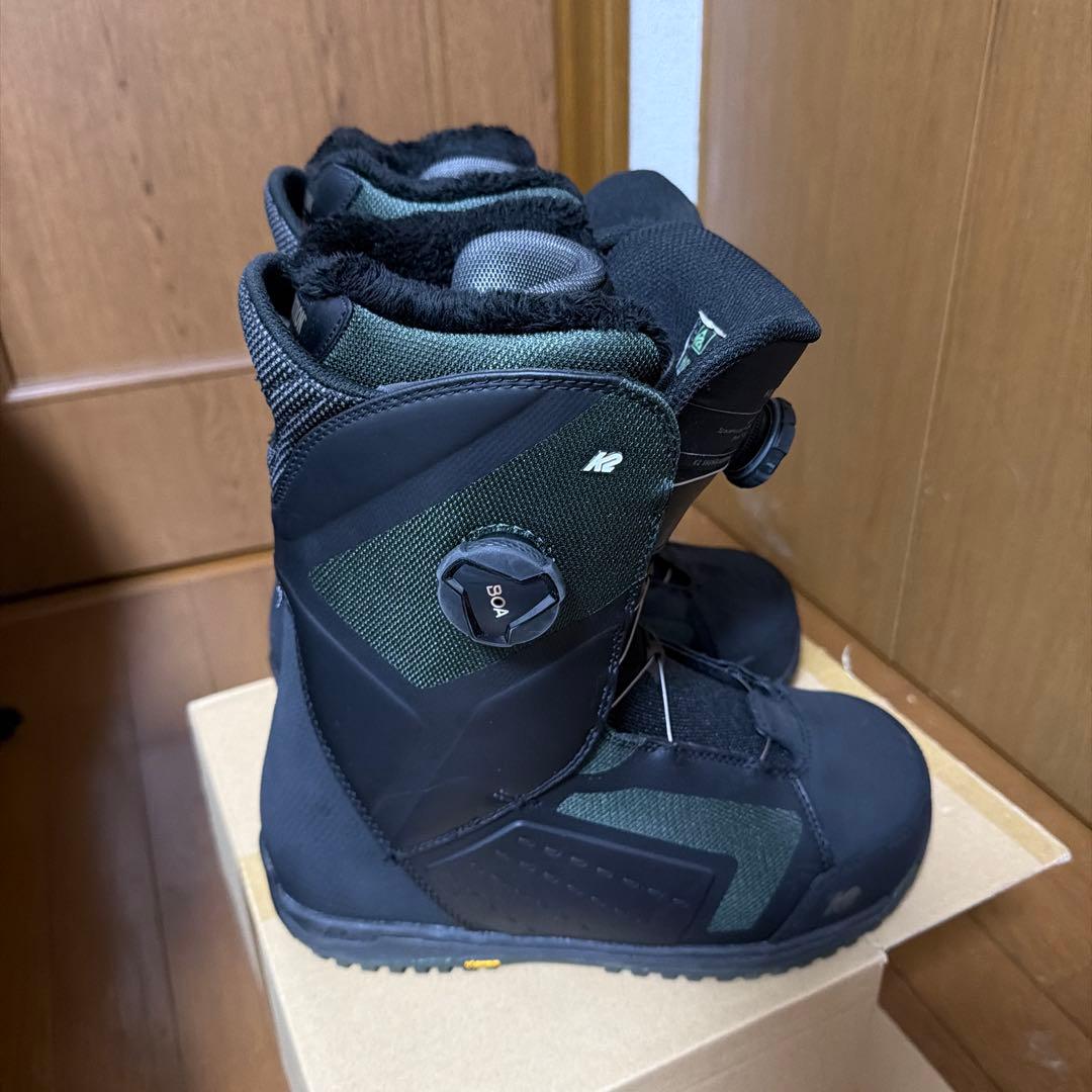 早い者勝ち！K2 BOA スノーボードブーツ ブラック/グリーン　26.5センチ