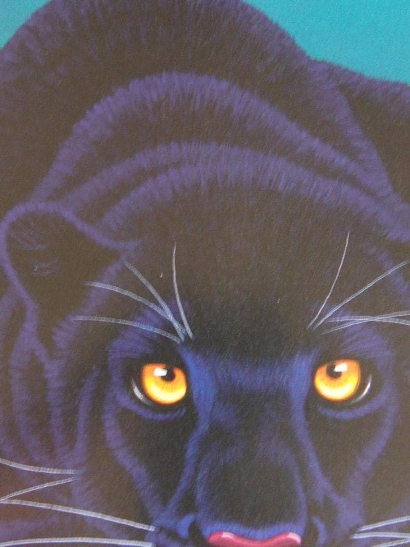 シム・シメール、【Night Prowl】、希少な額装用画集より、新品額装付