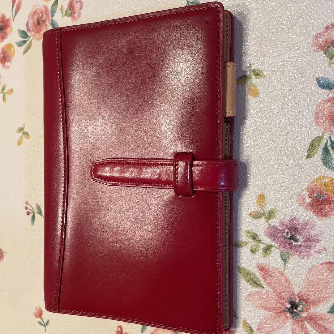 【最終値下げ】コードバン　システム手帳　バイブル　赤　BRIT HOUSE