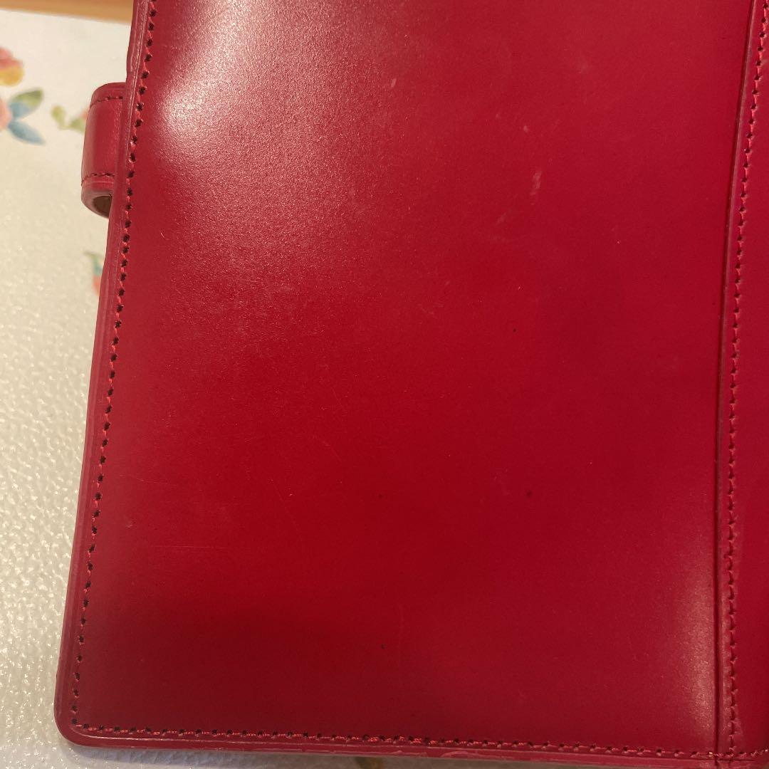 【最終値下げ】コードバン　システム手帳　バイブル　赤　BRIT HOUSE