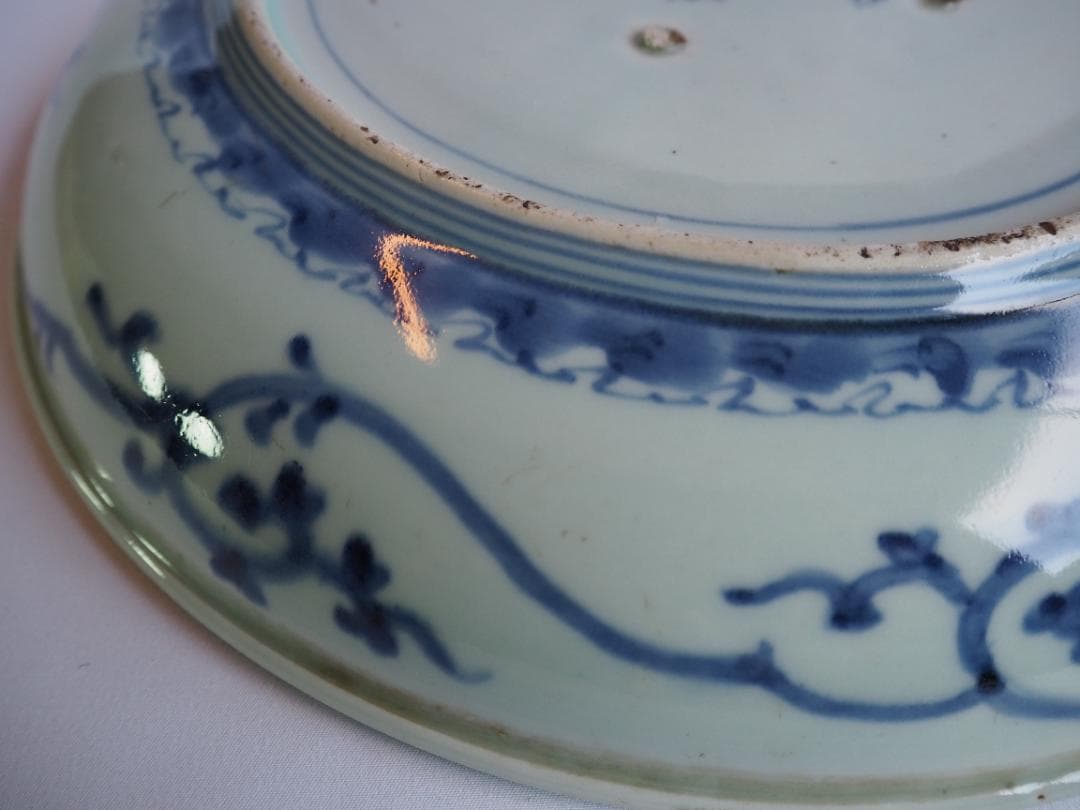 古伊万里松竹梅蛸唐草文尺皿（江戸時代＊18世紀中期）