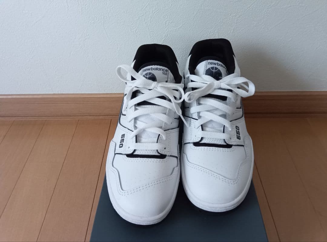 New Balance 550 ホワイト/ブラック シューズ