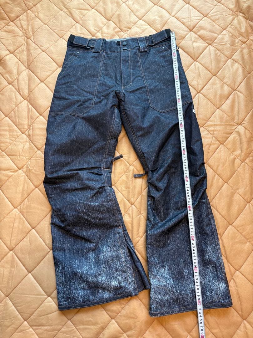 値下げ！sands 高級スノボパンツ　L デニム風