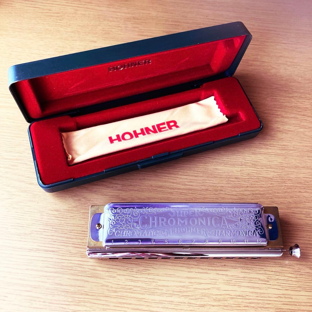 HOHNER クロマチック・ハーモニカ本体、初心者用DVD教材他