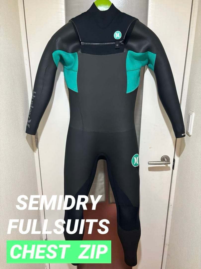 使用少なめ！　Hurley　セミドライ　チェストジップ　XLサイズ相当　日本製