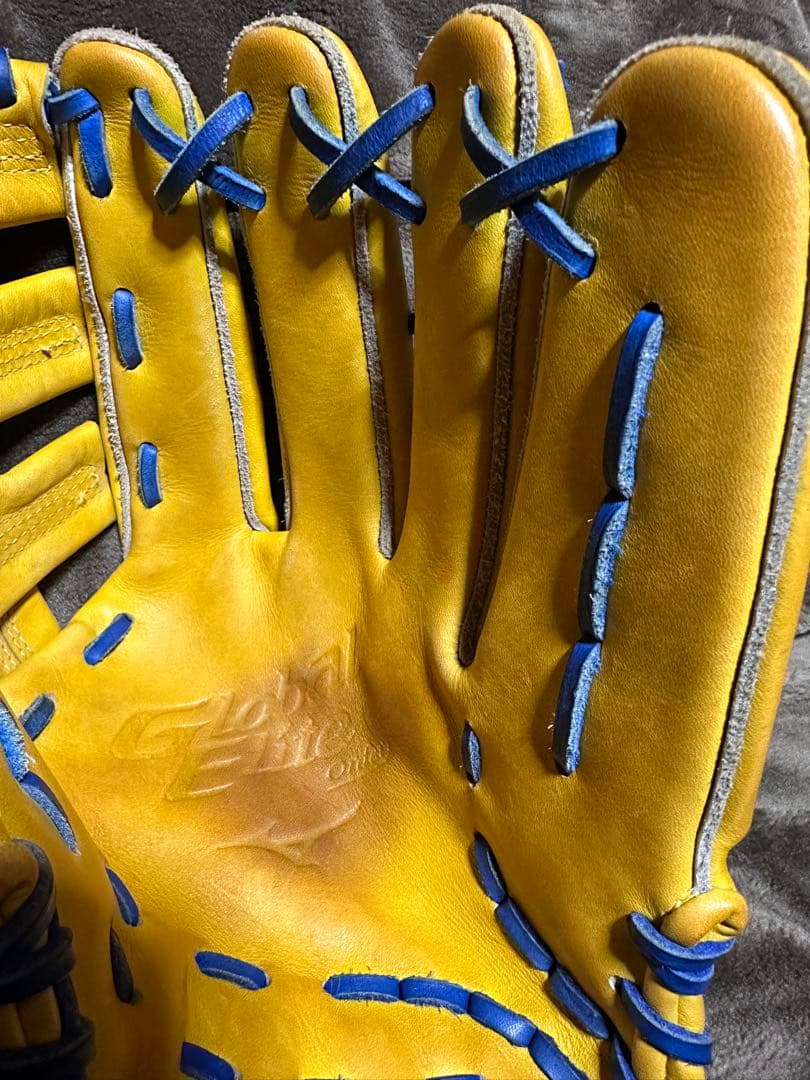 【中古】ミズノ　グローバルエリート　オーダー　一般外野手用　刺繍あり