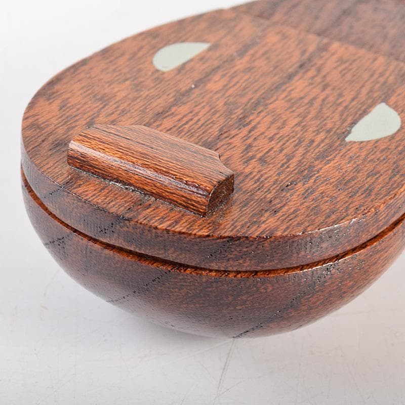 茶道具　中林星山　内金塗　琵琶香合　共箱　M　R5016