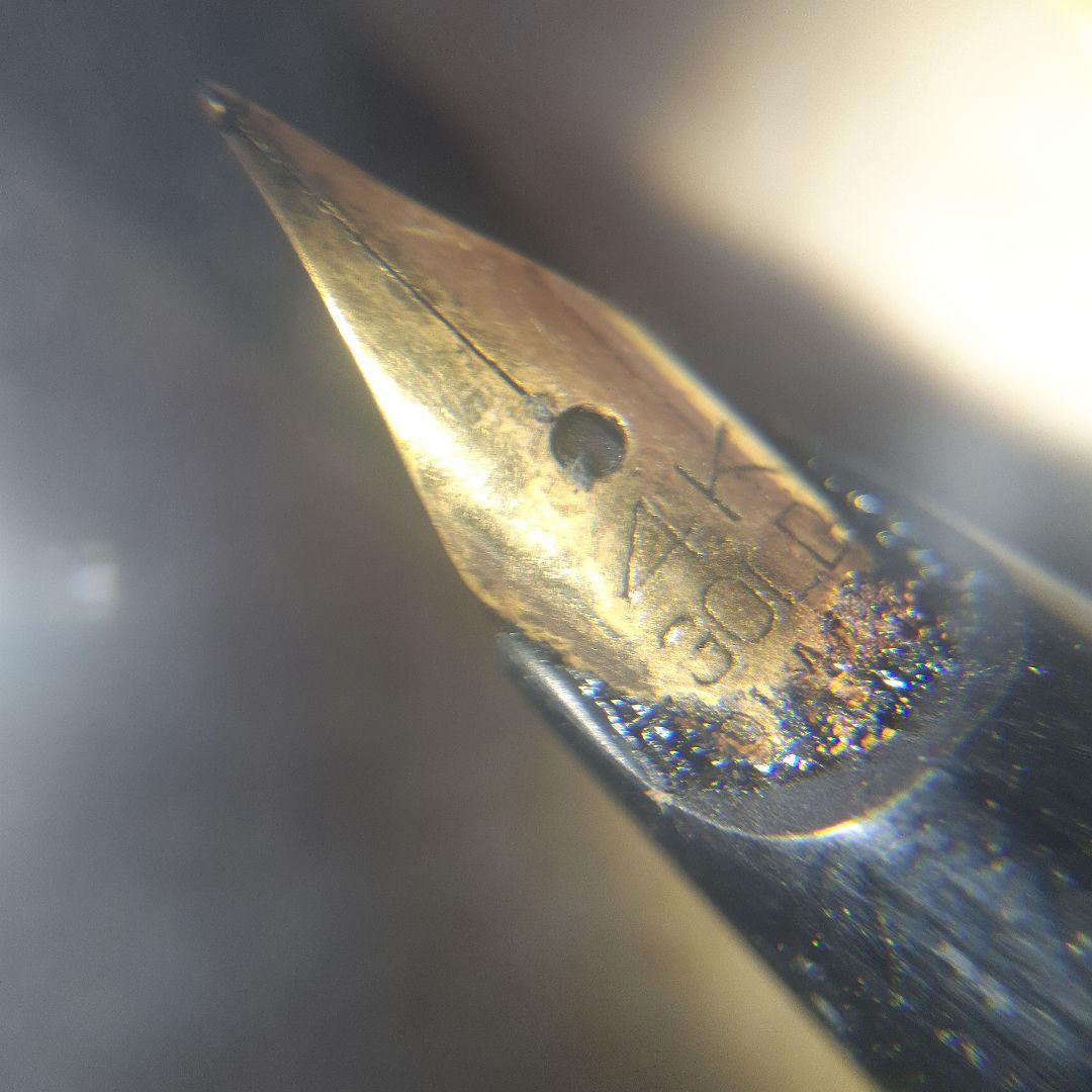 万年筆 4本セット 黒と金 ペン先 K14刻印あり