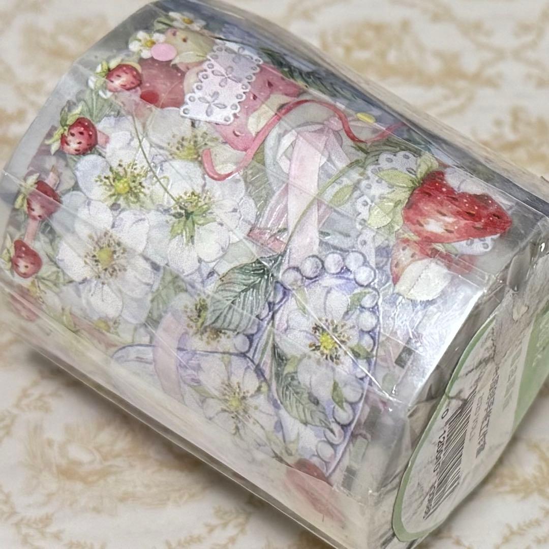 海外 PETテープ マスキングテープ いちご