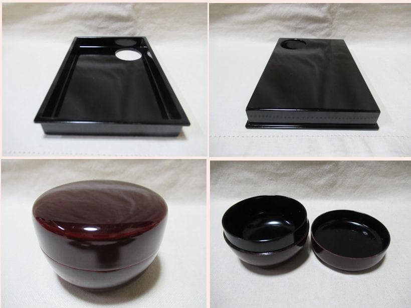 茶道具　鎌倉彫茶箱　茶碗棗茶筅筒茶筅振出巾筒茶杓