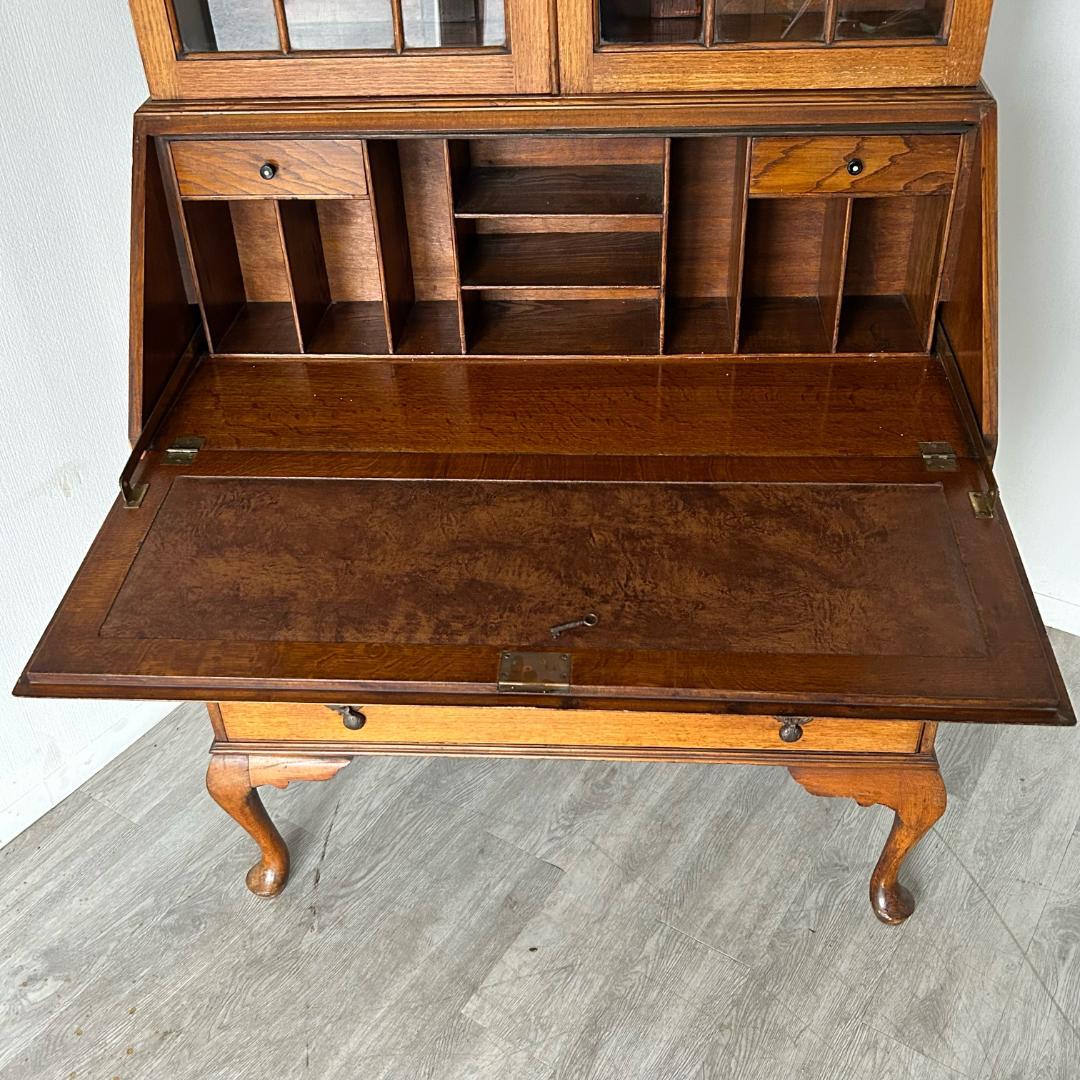 【最終値下げ】イギリス アンティーク 家具 ビューローブックケース 353A