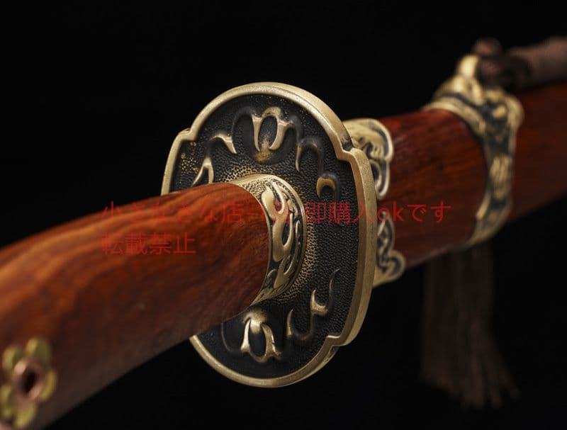 天禄（貔貅）清腰刀模様鋼 古兵器 武具 刀装具 日本刀 模造刀 居合刀
