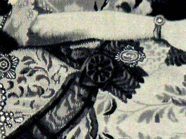 ♥掛軸　大正時代　皇后陛下　つづれ織り　大正天皇　人物　掛け軸　骨董品