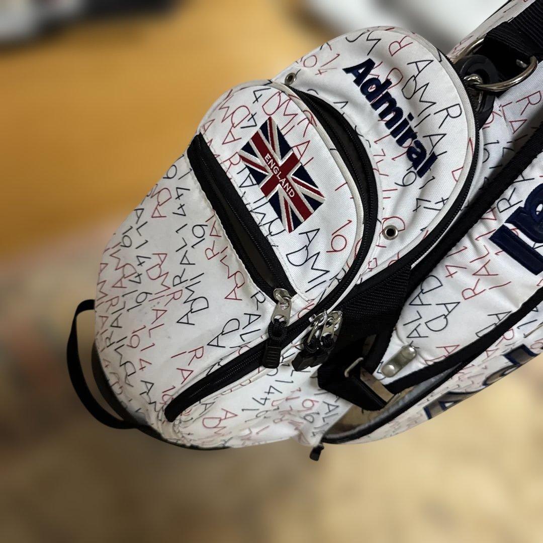 Admiral ADMG1BC8 キャディバッグ ホワイト ゴルフバック