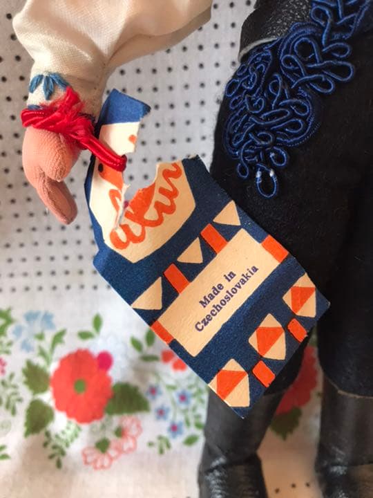 【超稀少！】チェコスロヴァキア製 モラヴィア民族衣装人形2体ペア デッドストック