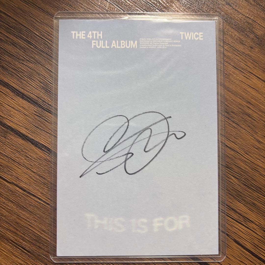 TWICE THIS IS FOR サナ（SANA）サイン入りポストカード