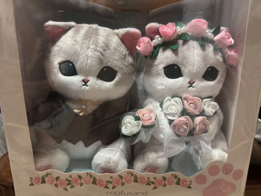 mofusand 猫のウェディングぬいぐるみ2体セット モフサンド　猫