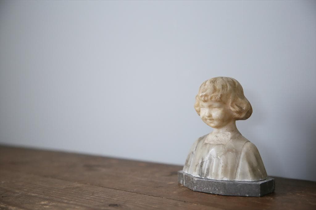 フランスアンティーク大理石製胸像/彫像/彫刻ペーパーウェイト(88-194-1)