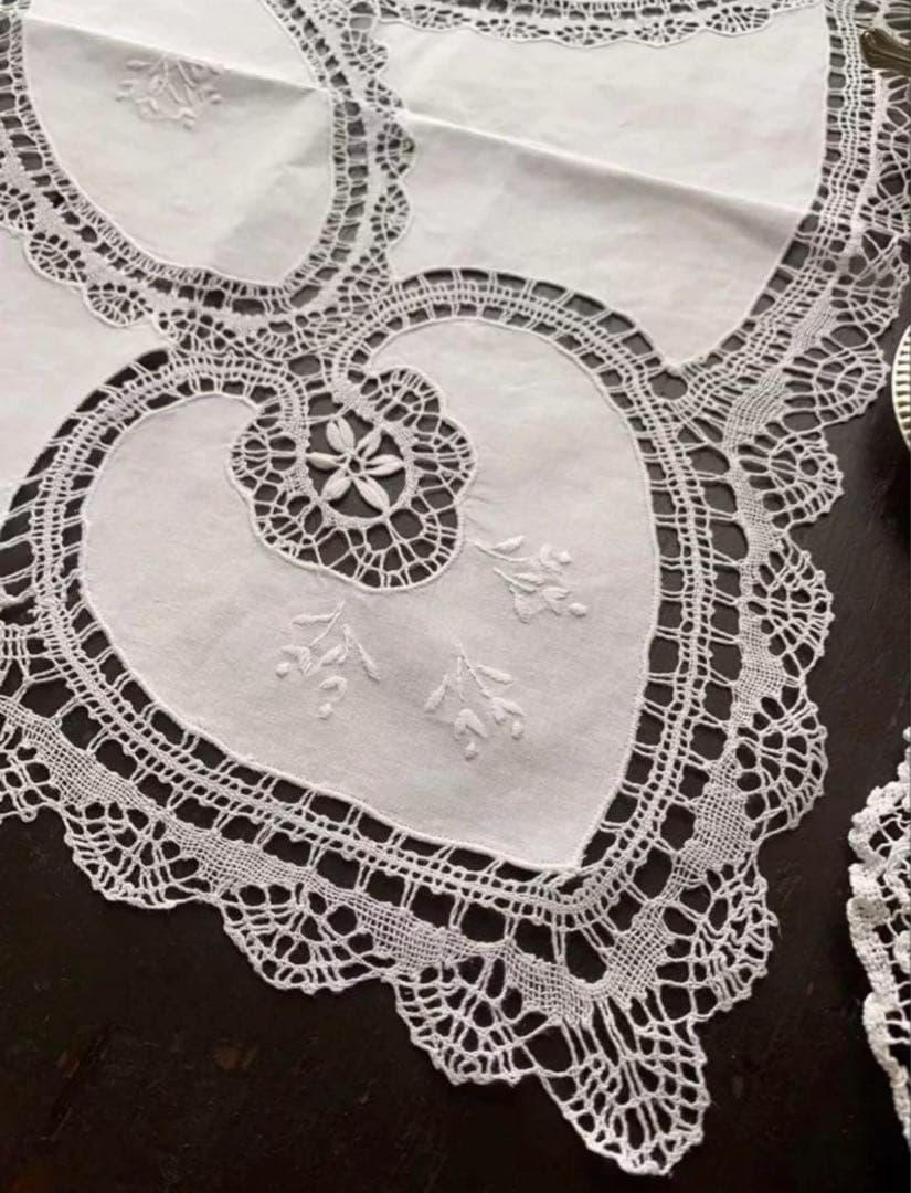 Vintageアンティーク ボビンレース テーブルクロス