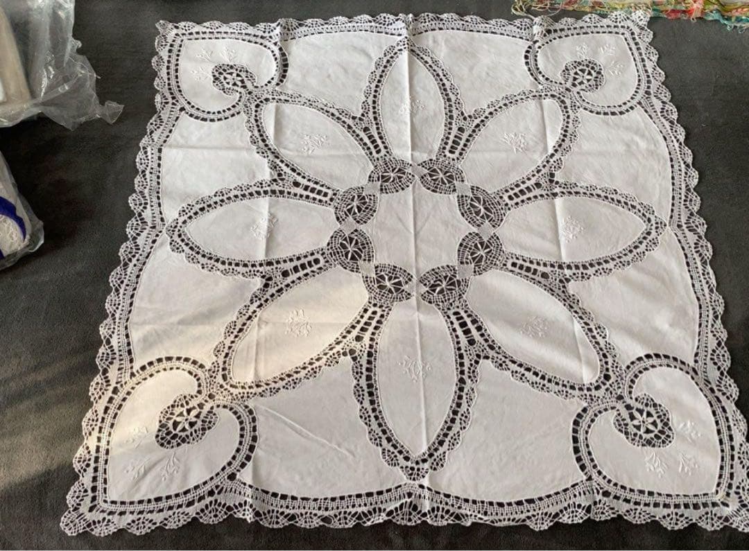 Vintageアンティーク ボビンレース テーブルクロス