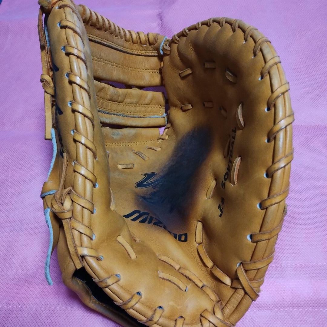 Mizunoファーストミット ソフトボール硬式グローブ オレンジ