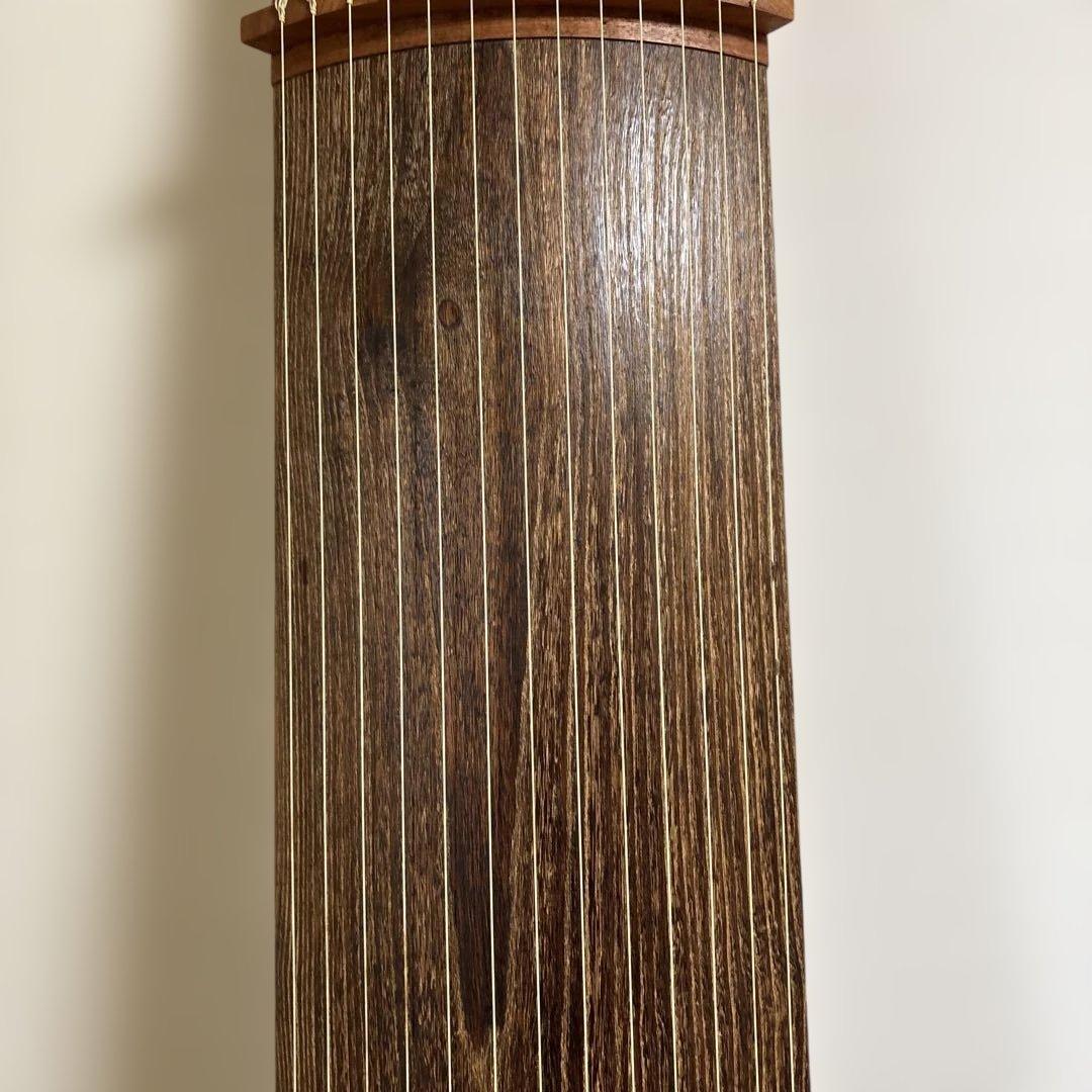 美品　生田流　筝 13弦　赤い装飾　カバー　琴柱付き　ヴィンテージ引き取りのみ