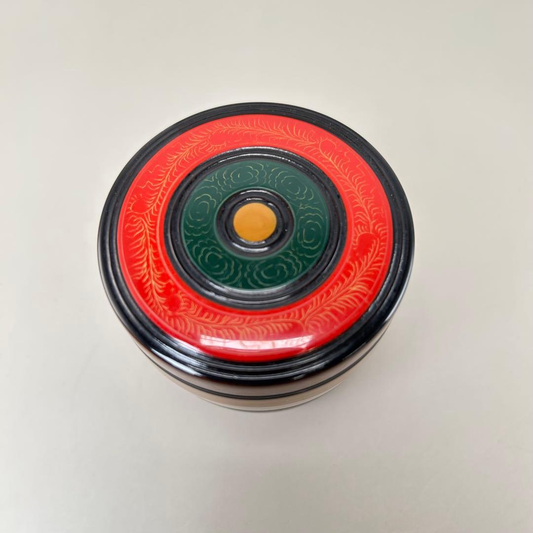 A052赤い漆塗りの棗 4個セット