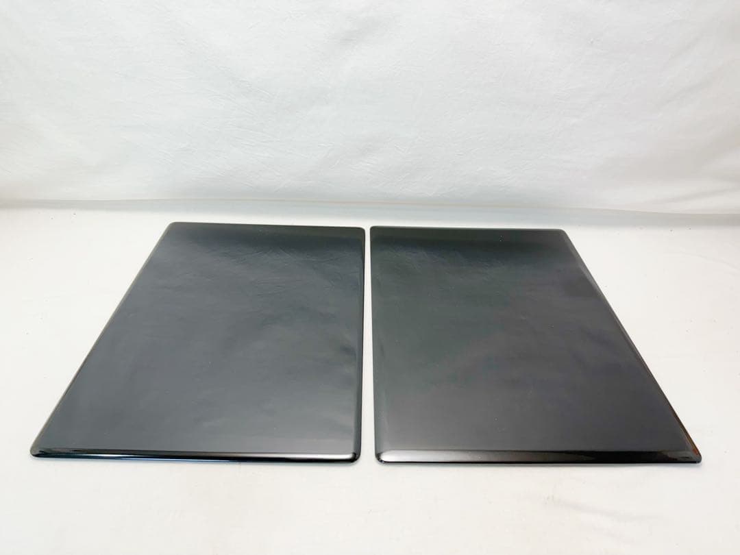 未使用 華道具 木製黒真塗 角蛤板二点セット 元箱