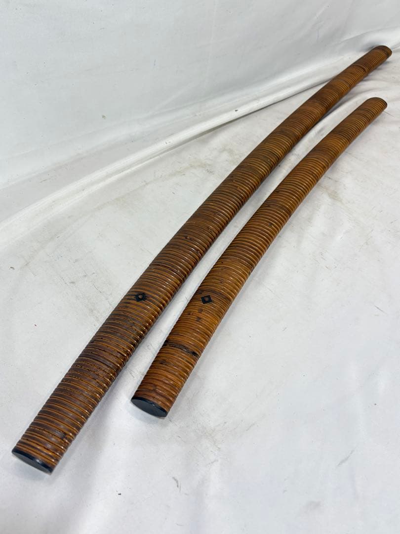 時代 武具 模造刀/100cm 68cm曲刀2本 木製鞘/