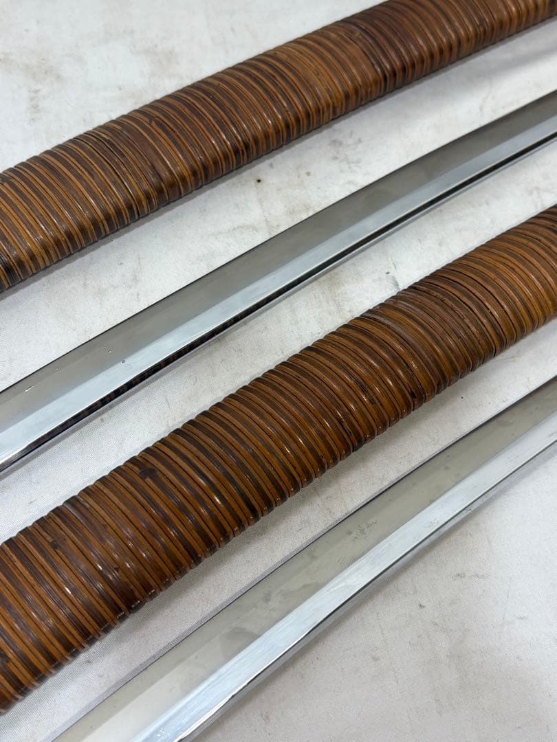 時代 武具 模造刀/100cm 68cm曲刀2本 木製鞘/