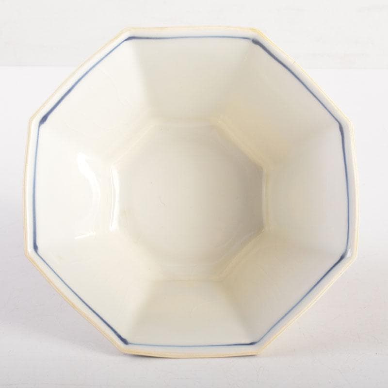 美濃焼　幸兵衛窯　加藤幸兵衛作　鉄絵花草文　八角向付　六客　共箱　C　6857A