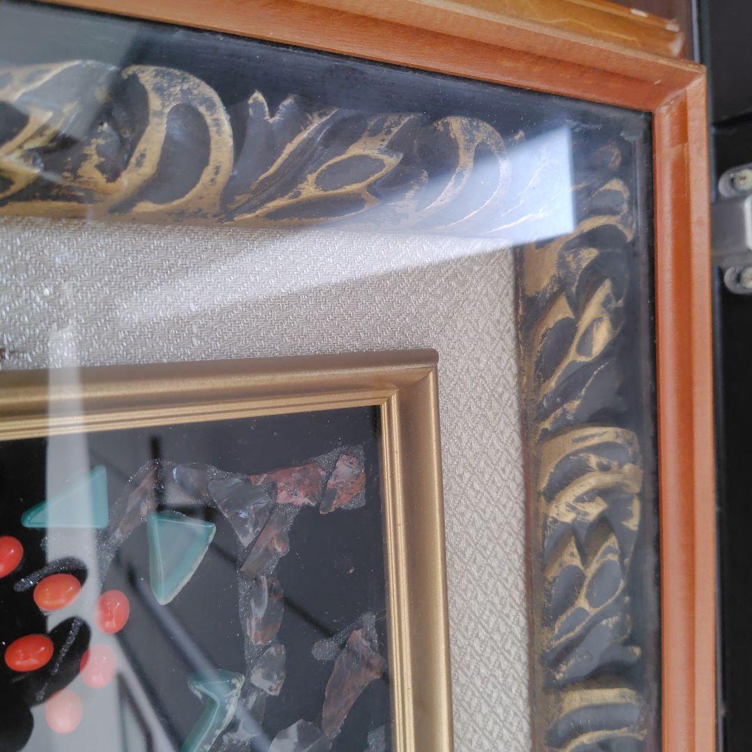 【定価10万円以上】宝石画 貴石画 ジュエリーアート 夫婦 キジ