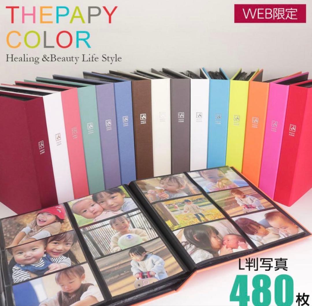 アルバム 3点セット　大容量 見開き12ポケット L判480枚　ナカバヤシ