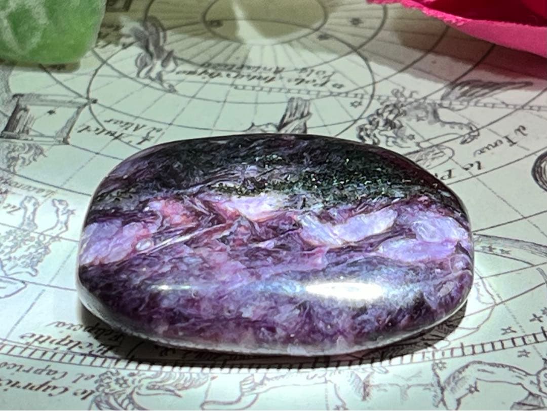 【世界三大ヒーリングストーン】チャロアライト タンブル 瞑想　グラウンディング