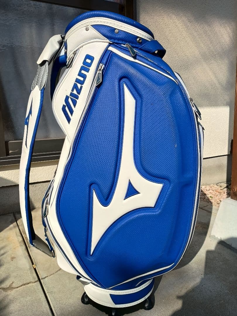 Mizuno キャディバッグ ツアーレプリカ　ホワイト/ブルー
