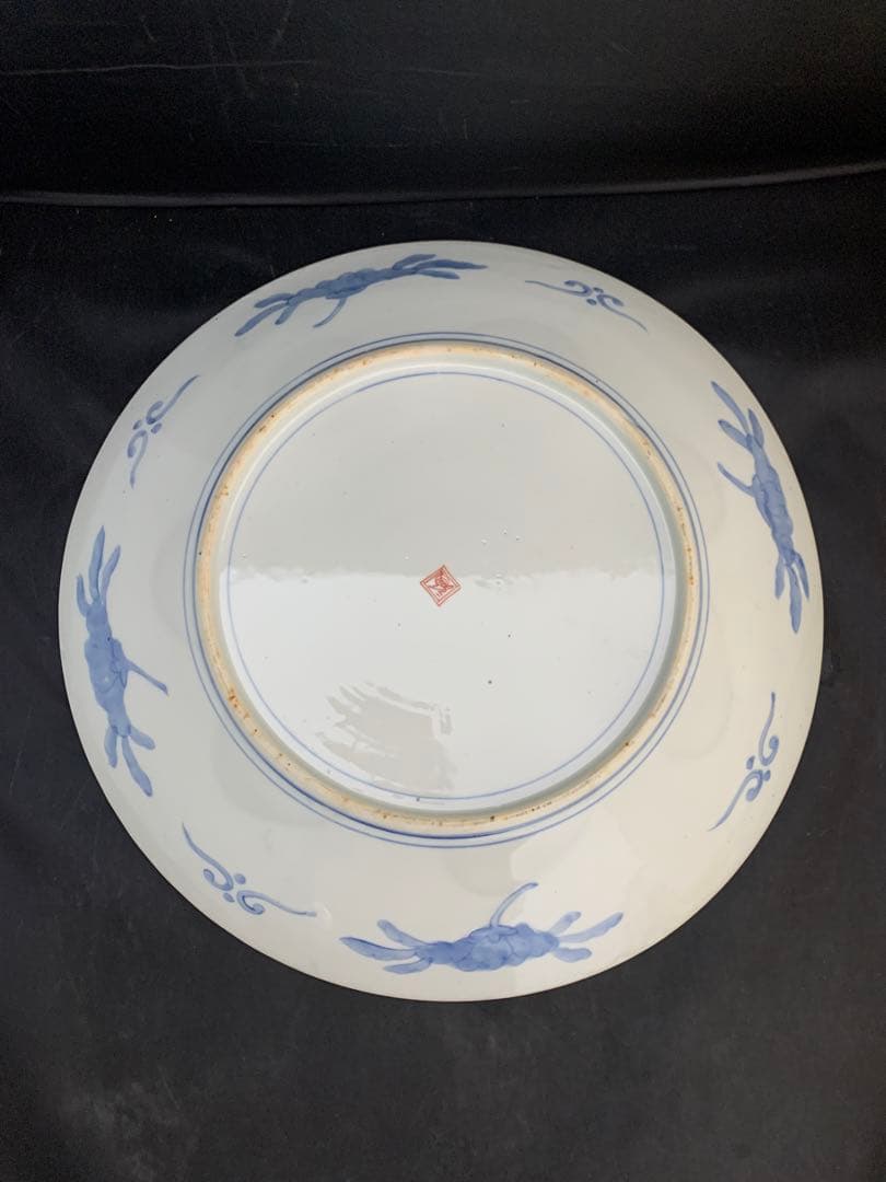 M*様 古伊万里　富士山　色絵金彩　大皿　約直径40㎝