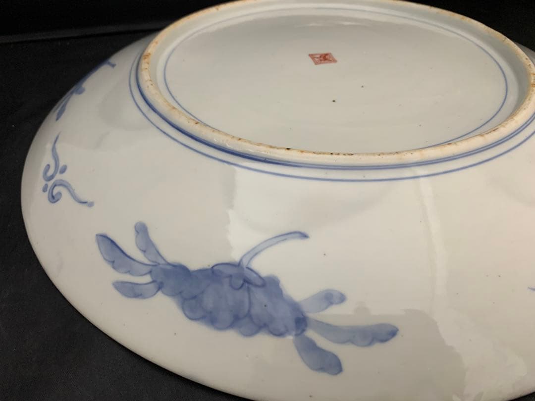 M*様 古伊万里　富士山　色絵金彩　大皿　約直径40㎝