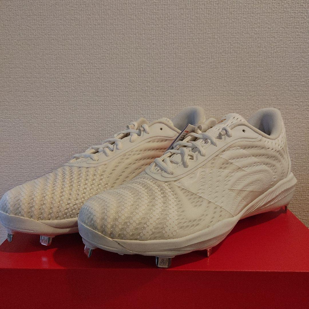 ニューバランス　野球　スパイク 金具　ホワイト　28.0センチ 高校野球対応