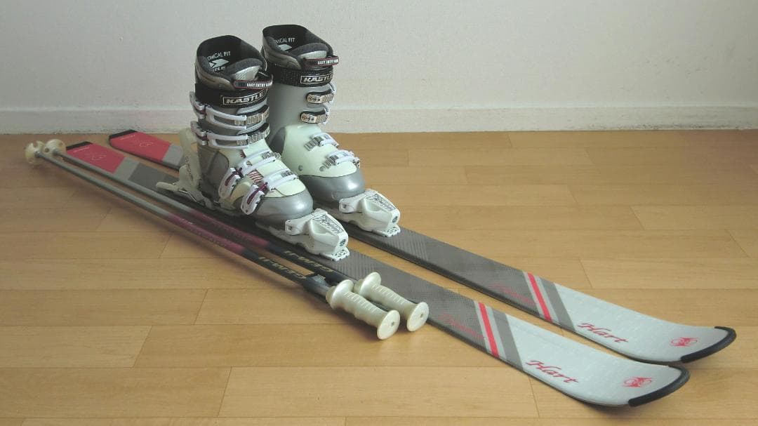 ■■送料無料■Hart■女性用スキーフルセット■板148靴24.5■メンテ付■■