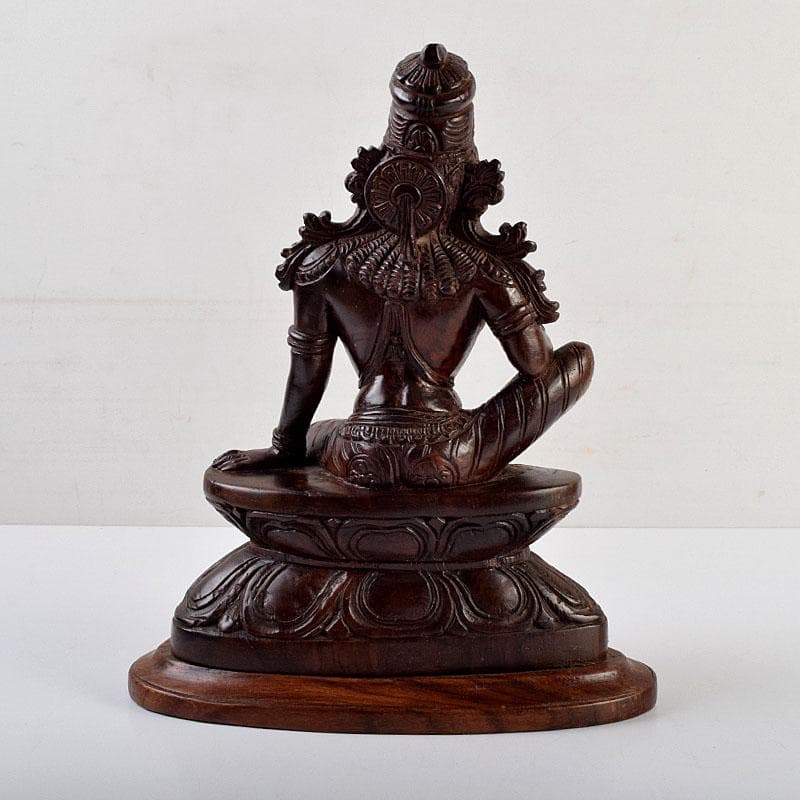 仏教美術　木彫　パールバティ像　置物　N　8904