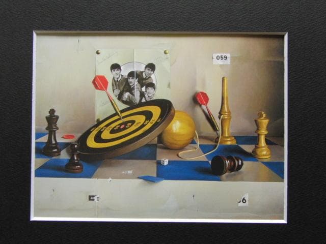 城戸義郎、絵画の旋律、希少な額装用画集より、新品高級額装付、状態良好