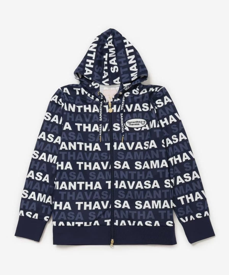 25%OFF　サマンサタバサ　総柄ロゴ　ゴルフパーカー　Ｌサイズ　ネイビー
