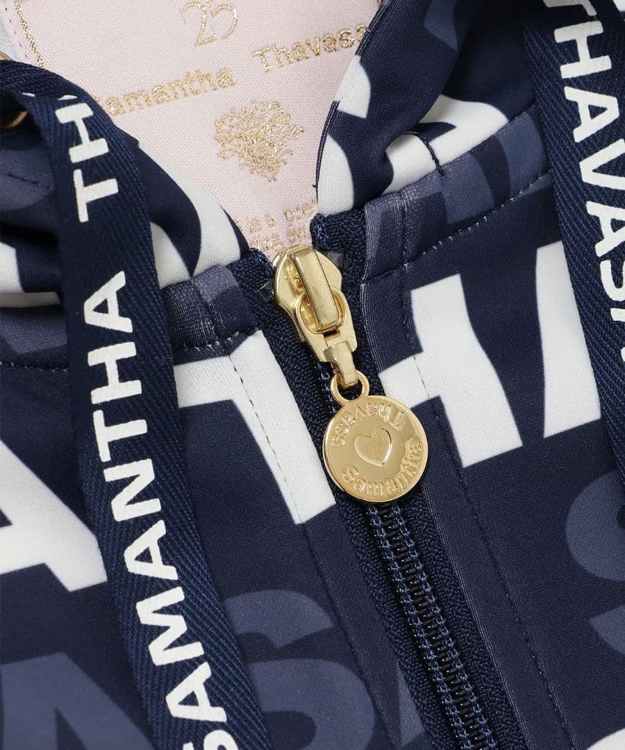 25%OFF　サマンサタバサ　総柄ロゴ　ゴルフパーカー　Ｌサイズ　ネイビー