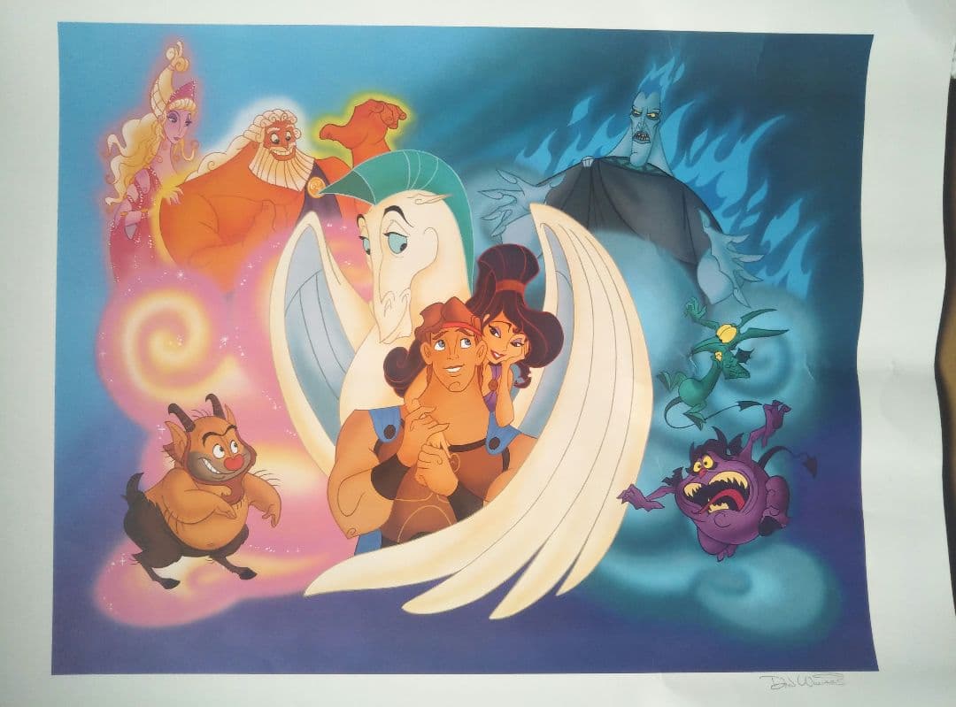 キャスト 限定 2000 ディズニー ヘラクレス ヴィランズ ハデス リトグラフ